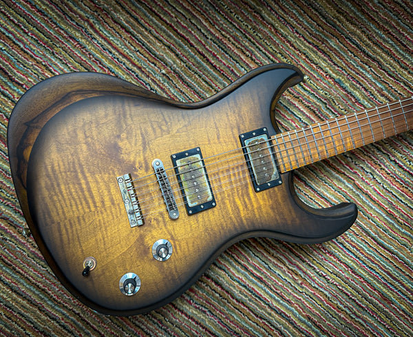 Gnarwhal Baritone 10 string - roasted flame maple