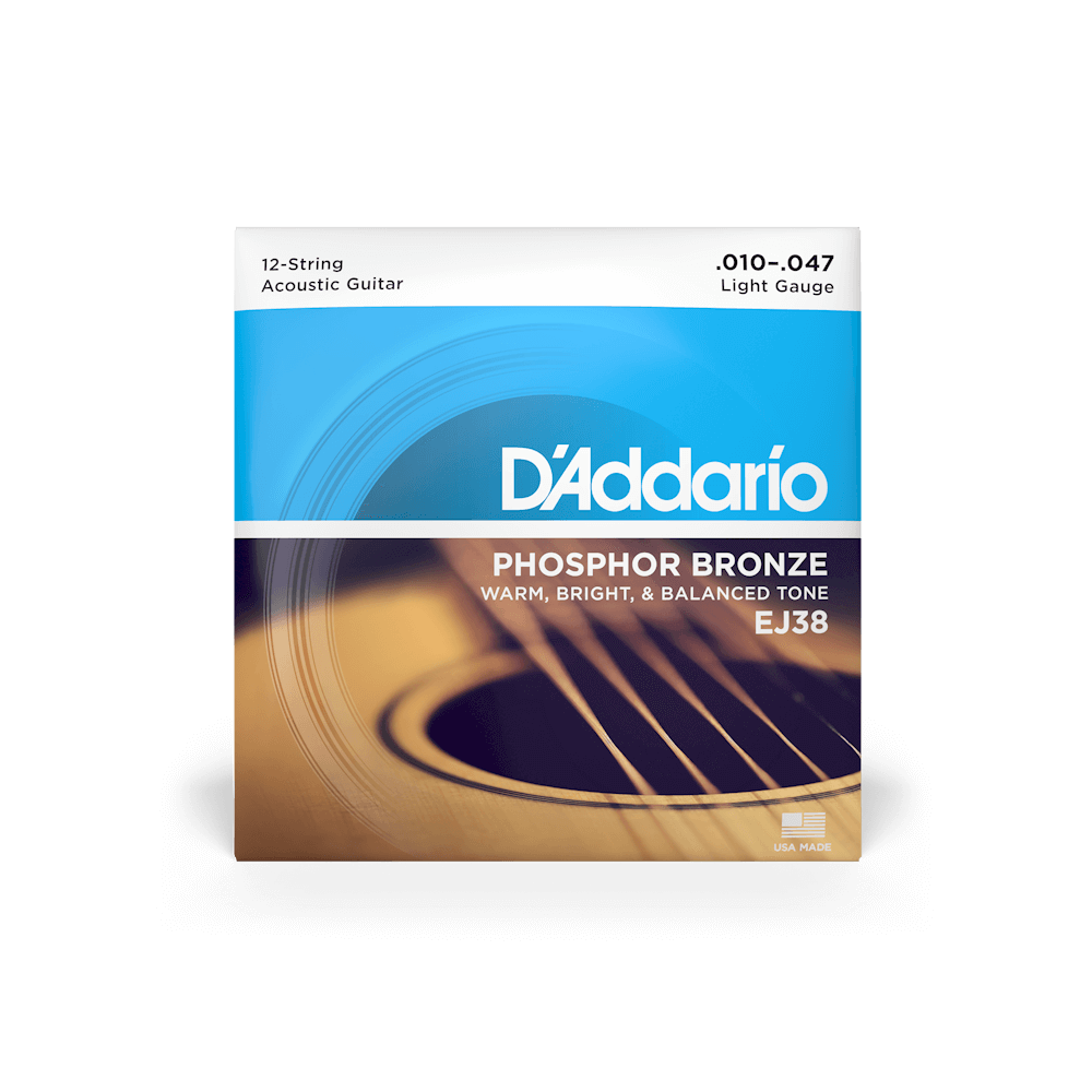 D'Addario EJ38 10-47 12 String Acoustic Guitar